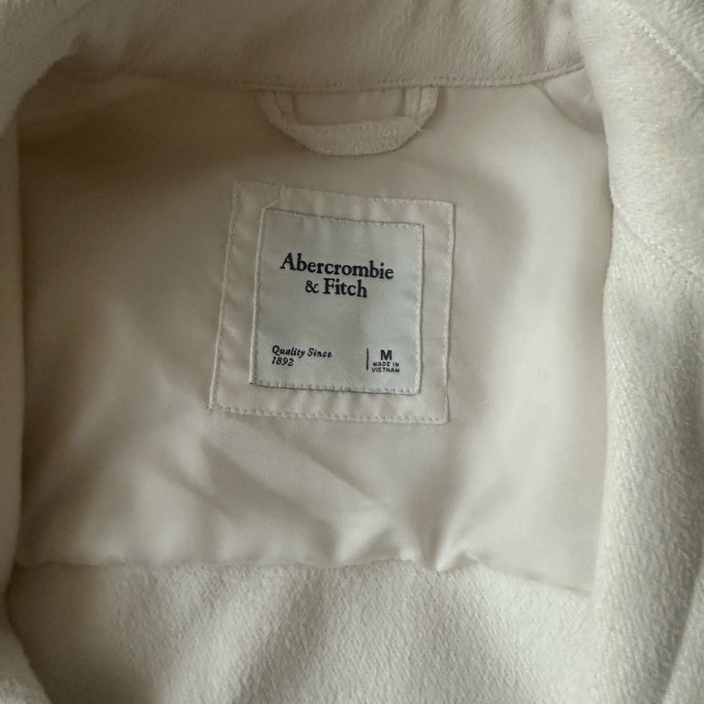 A & F shirt “shacket” Cream Jacket - Picture 2 of 4